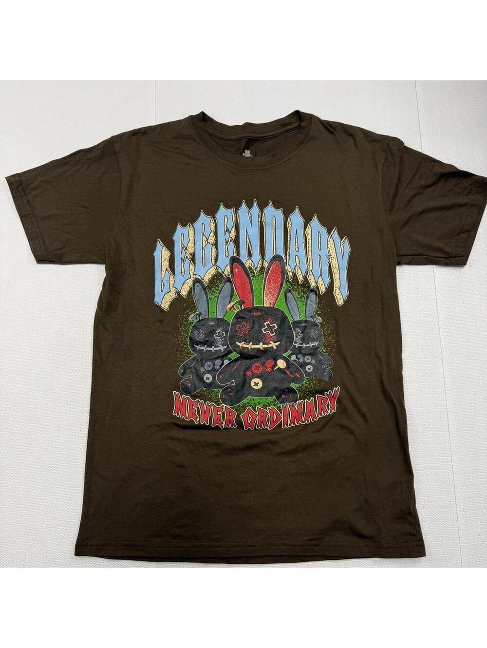 Unbranded Men's Brown and Multi Tshirt